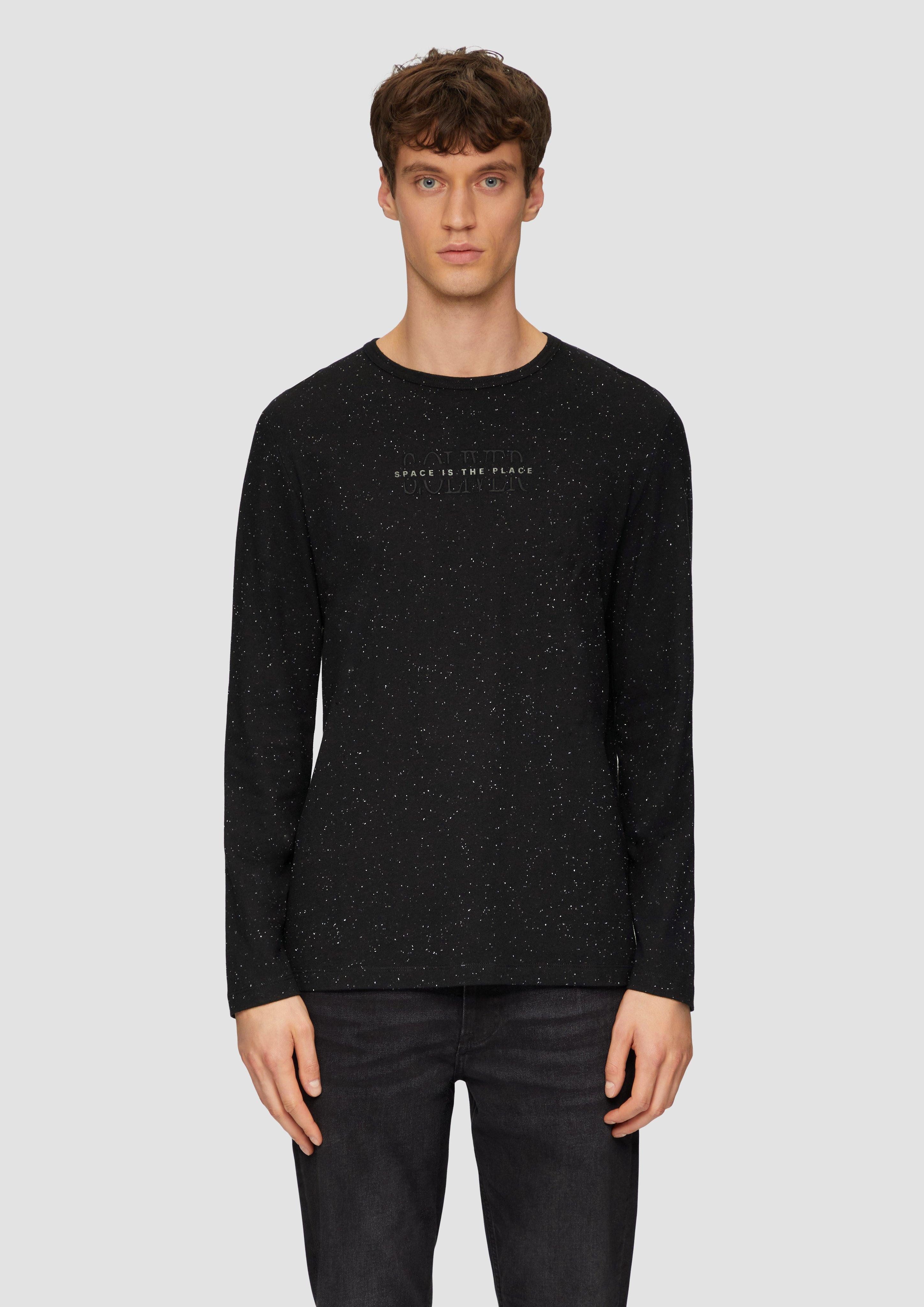 s.Oliver Langarmshirt Meliertes Longsleeve aus Jersey günstig online kaufen