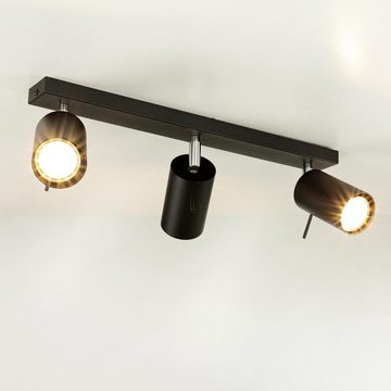 Licht-Erlebnisse Deckenstrahler ETNA, ohne Leuchtmittel, Strahler Flur Schwarz moderne Küchenleuchte Innen Aufbauspot Lampe