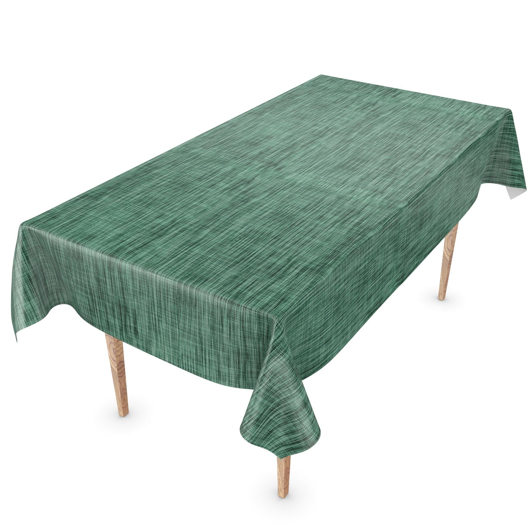 ANRO Tischdecke Tischdecke Wachstuch Einfarbig Grün Robust Wasserabweisend Breite 140, Glatt