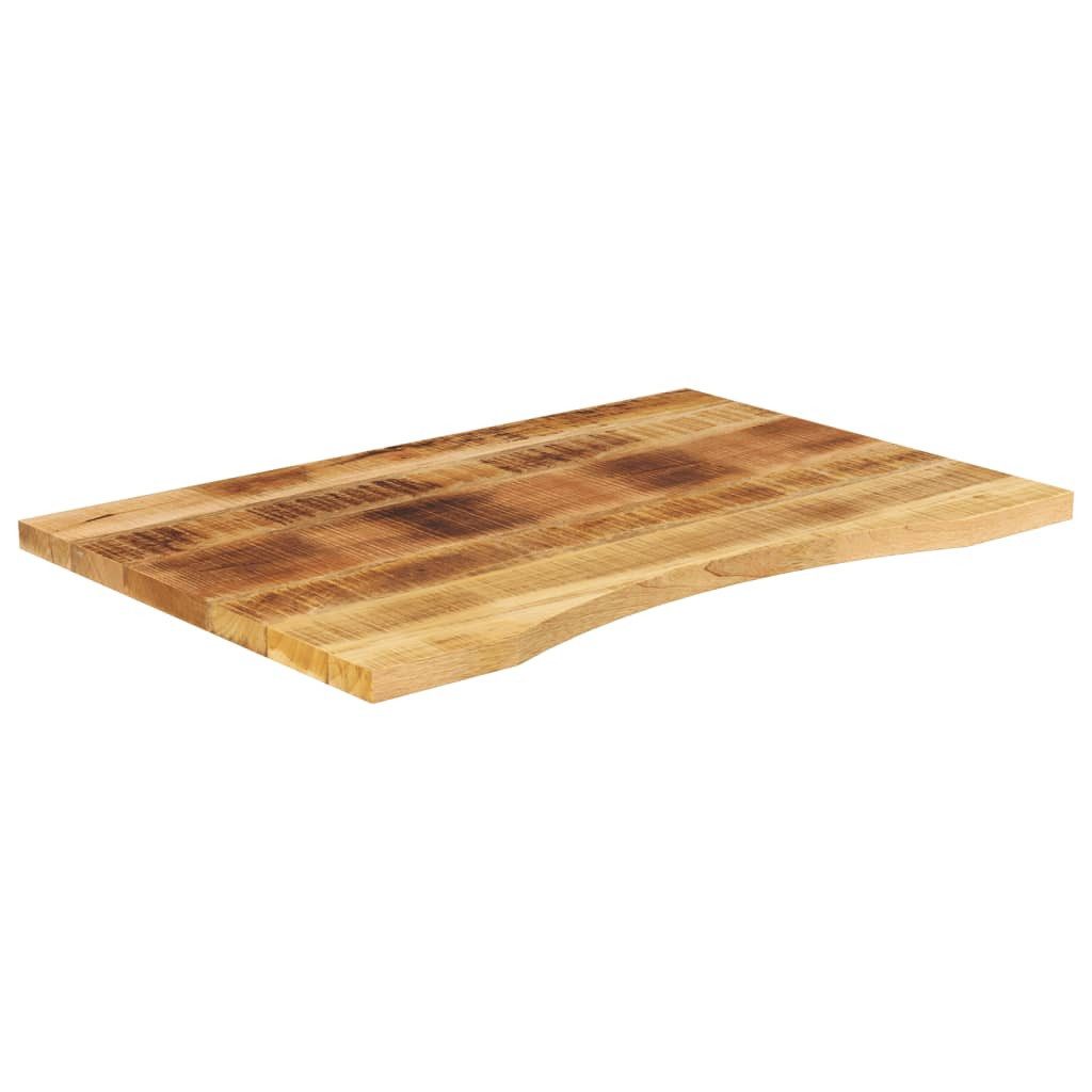 furnicato Schreibtischplatte Tischplatte aus Vollholz 90 x 60 x 2,5 cm in natürlichem Finish (1 St), Rustikaler Schreibtisch mit glatter Oberfläche für den Esstisch