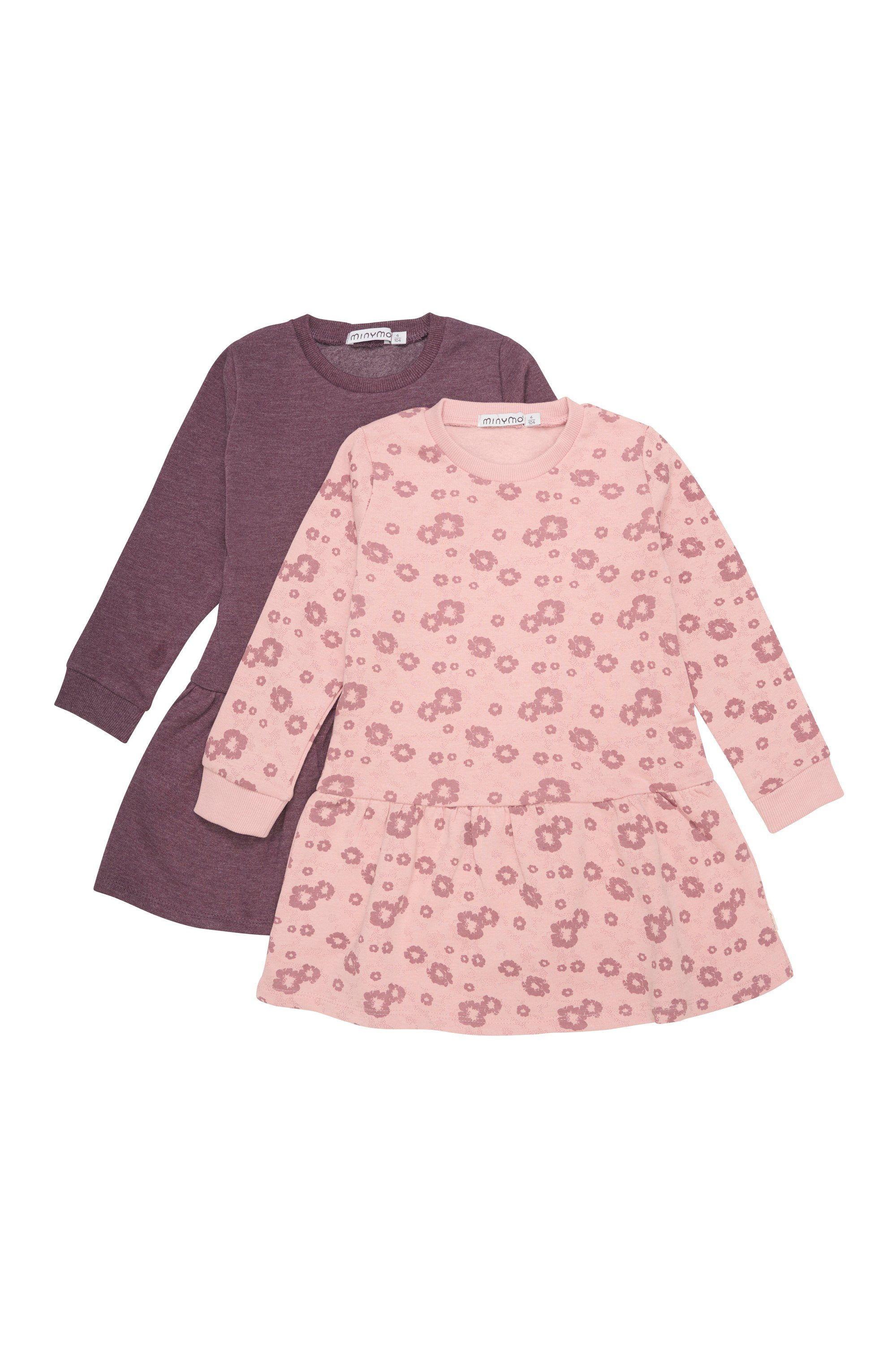 Minymo Jerseykleid MISweat Dress LS (2-pack) - 5750 (2er Pack)