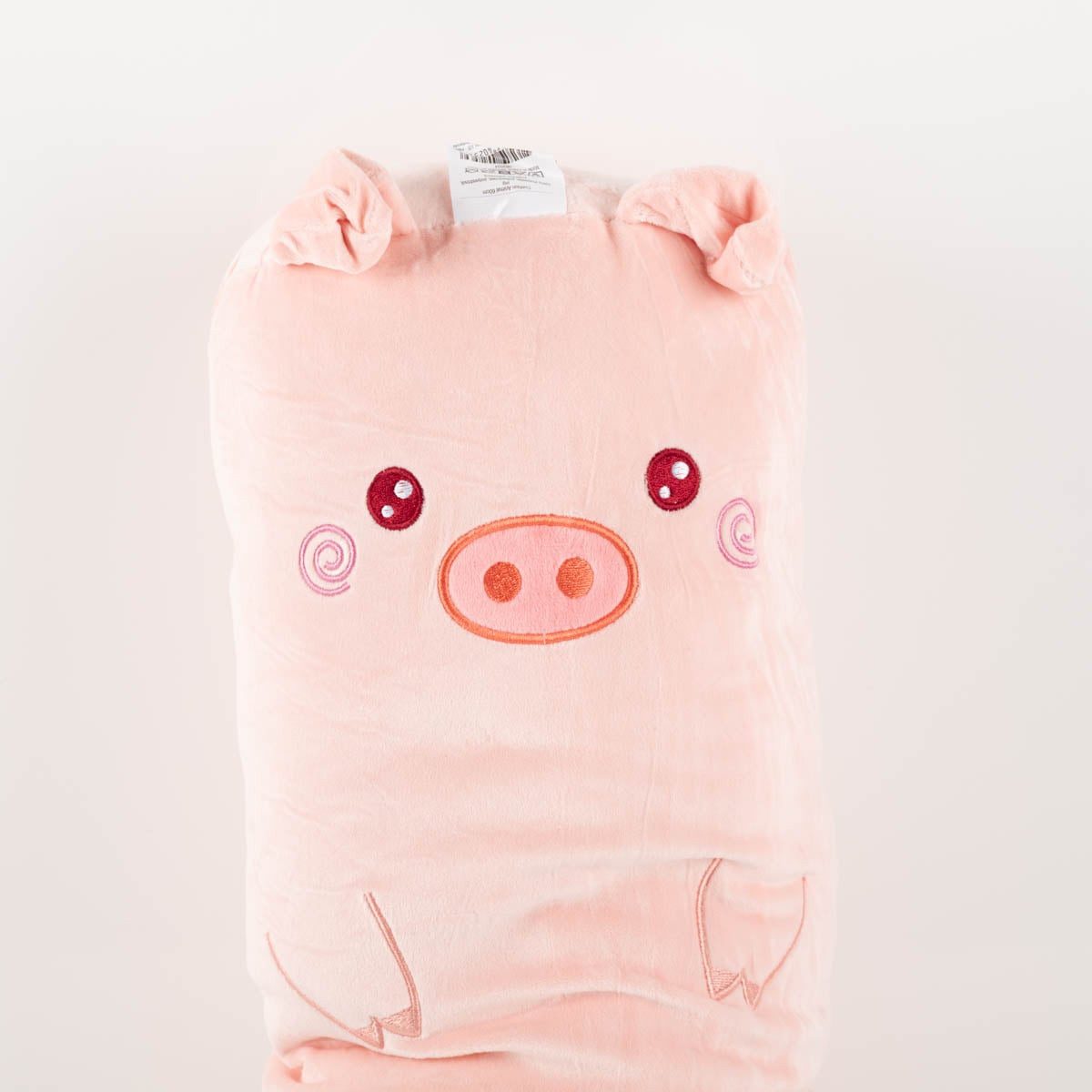 SCHÖNER LEBEN. Fellkissen Kissen Spandex Super Soft Plüsch Cuddle Pig rosa 60cm