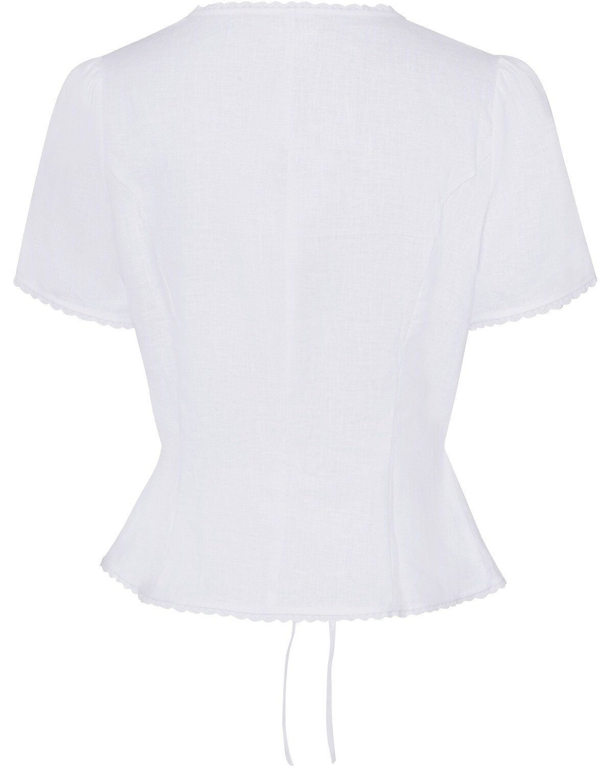 Luis Steindl Trachtenbluse Halbarm-Leinenbluse mit Spitze günstig online kaufen