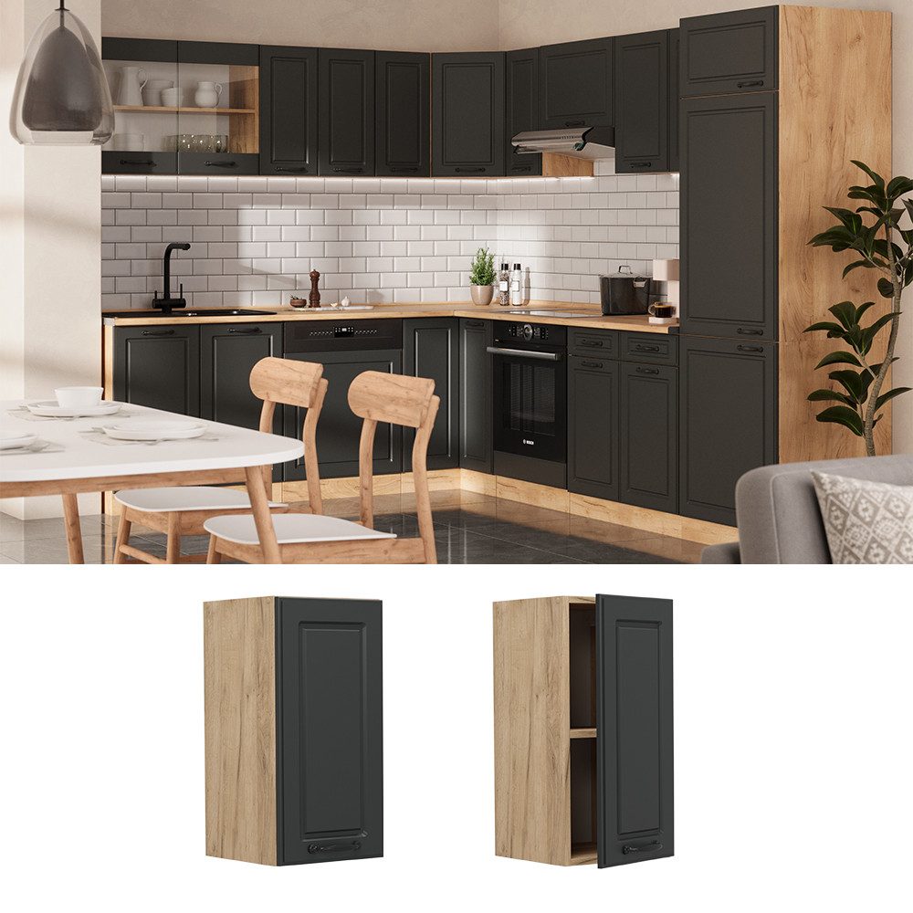 Vicco Hängeschrank R-Line, Anthrazit Landhaus/Goldkraft Eiche, günstig online kaufen
