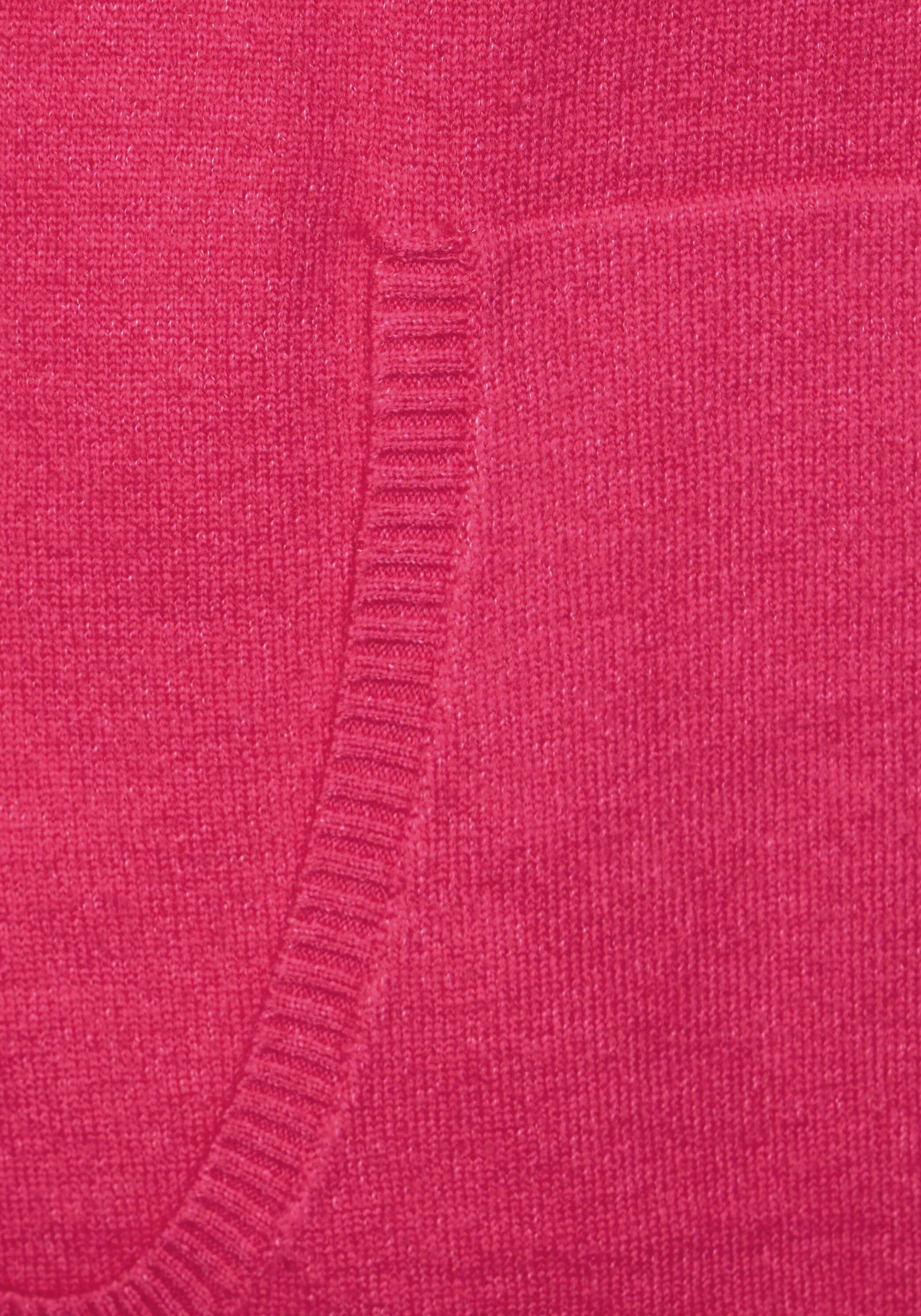 Cardigan Rippenmuster mit coral am Rücken cozy Cecil