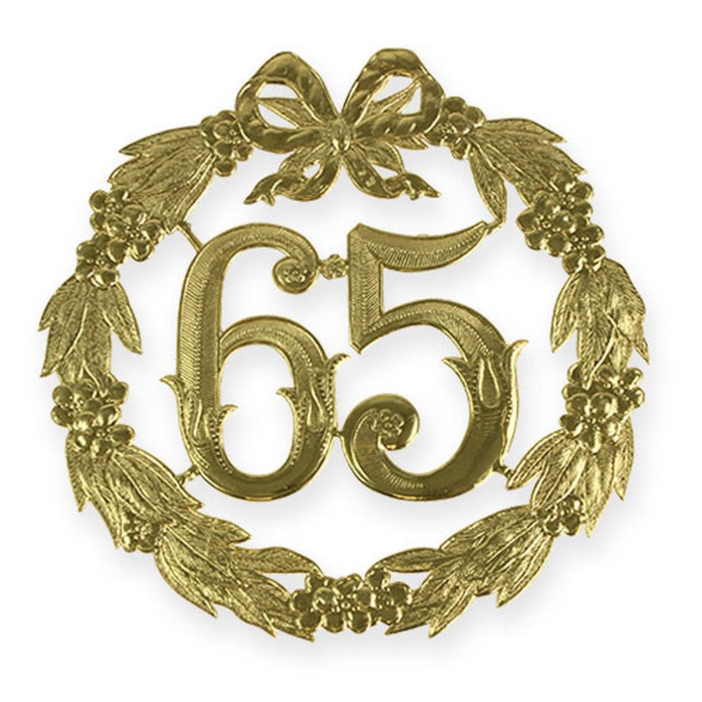 Florists Products Jubiläumskarte Jubiläumsdeko Zahl 65 für Geburtstag und Jahrestag Feiern