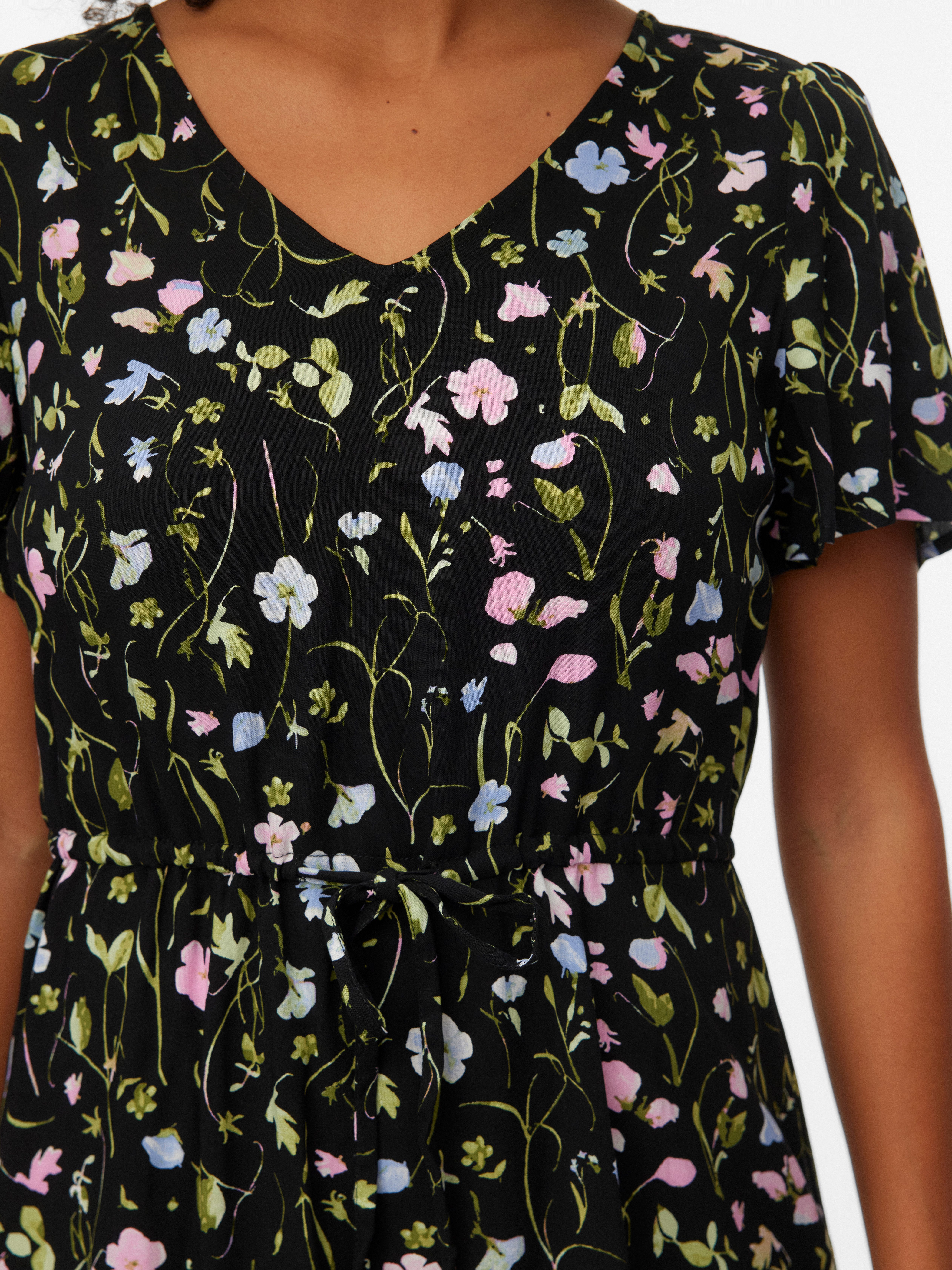Vero Moda Minikleid VMEASY JOY SS SHORT DRESS WVN GA Viskose, regular fit