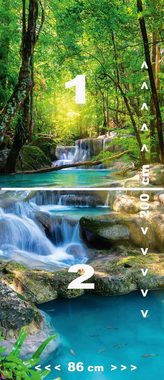murimage® Türtapete Türtapete Wasserfall 86 x 200 cm Wald Fluß Tapete Dschungel Thailand Asien Tropen Tropisch Tapete Fototapete inklusive Kleister