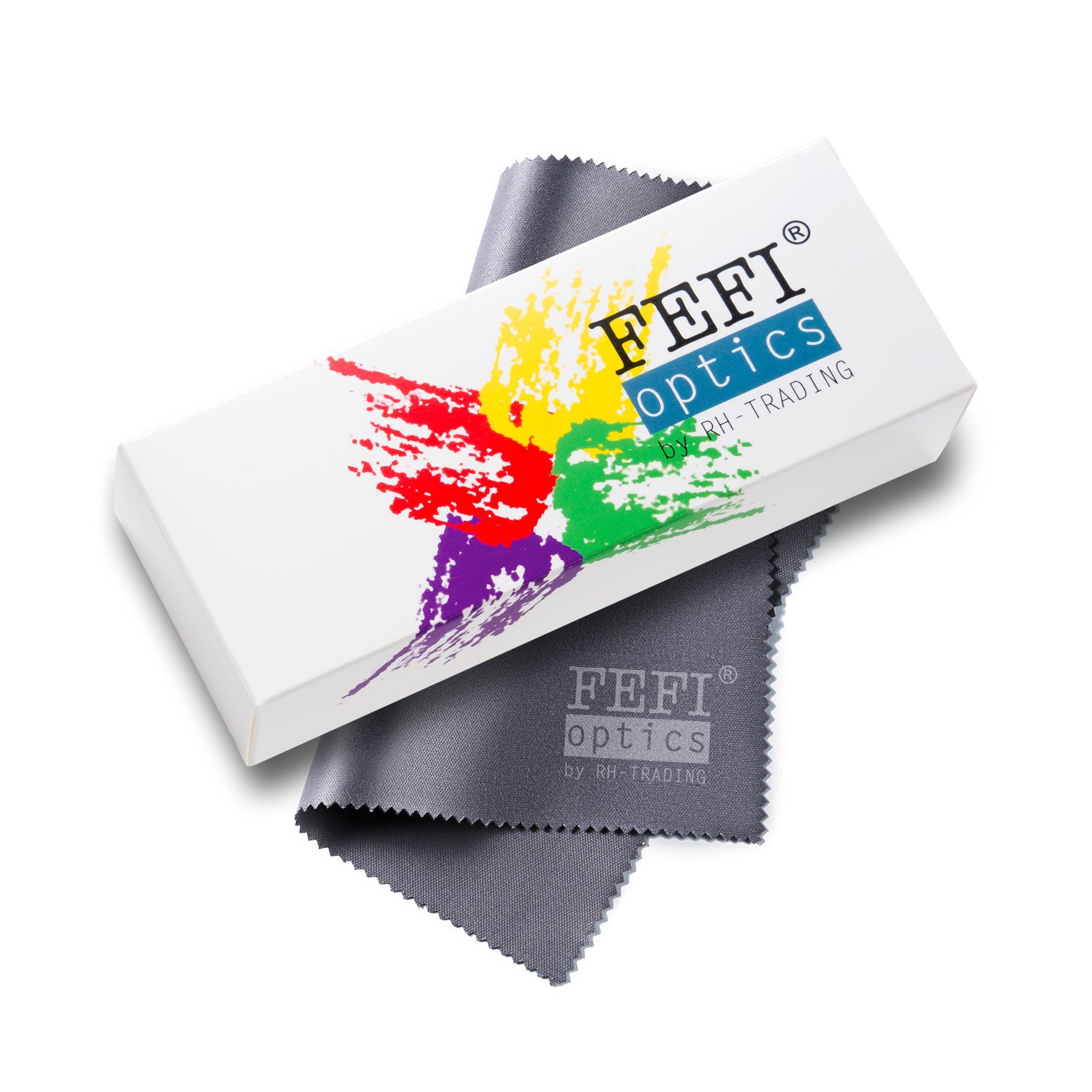 FEFI Brillenetui Softtouch color, seidenmatt (Hardcase), inklusive Mikrofasertuch