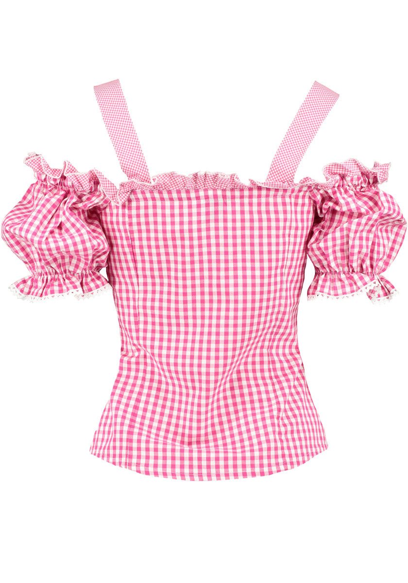 OS Trachten Trachtenbluse Ximira Tailliert, Bluse mit Trägern, Puffärmel, S günstig online kaufen