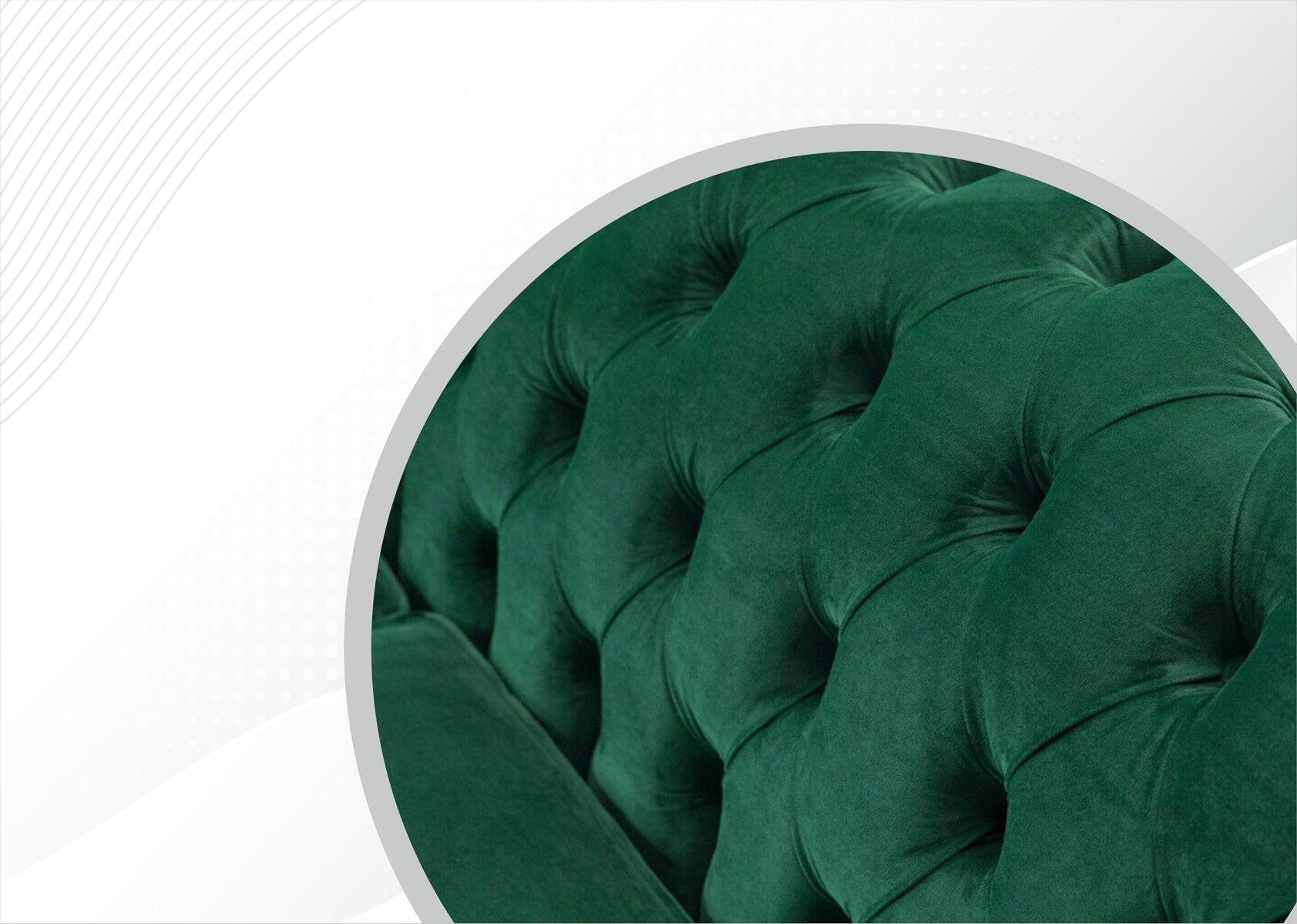 Made Moderner Neu Europe in Chesterfield-Sofa Luxus Möbel grüner 3-er Dreisitzer JVmoebel Polstermöbel,