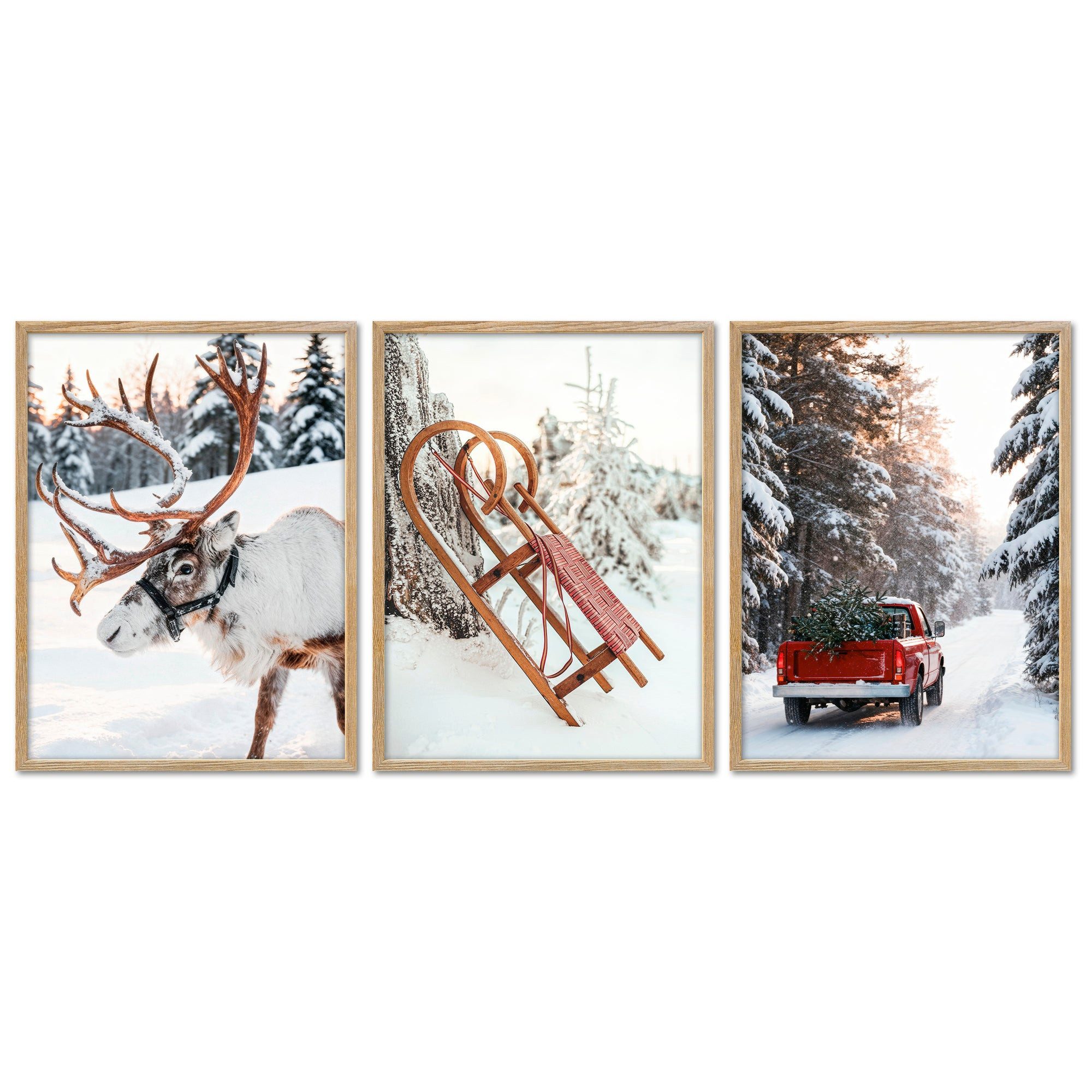 ARTFAVES Bilder-Collage Poster Set - Christmas Trio 1 - 3 Deko Wandbilder W günstig online kaufen