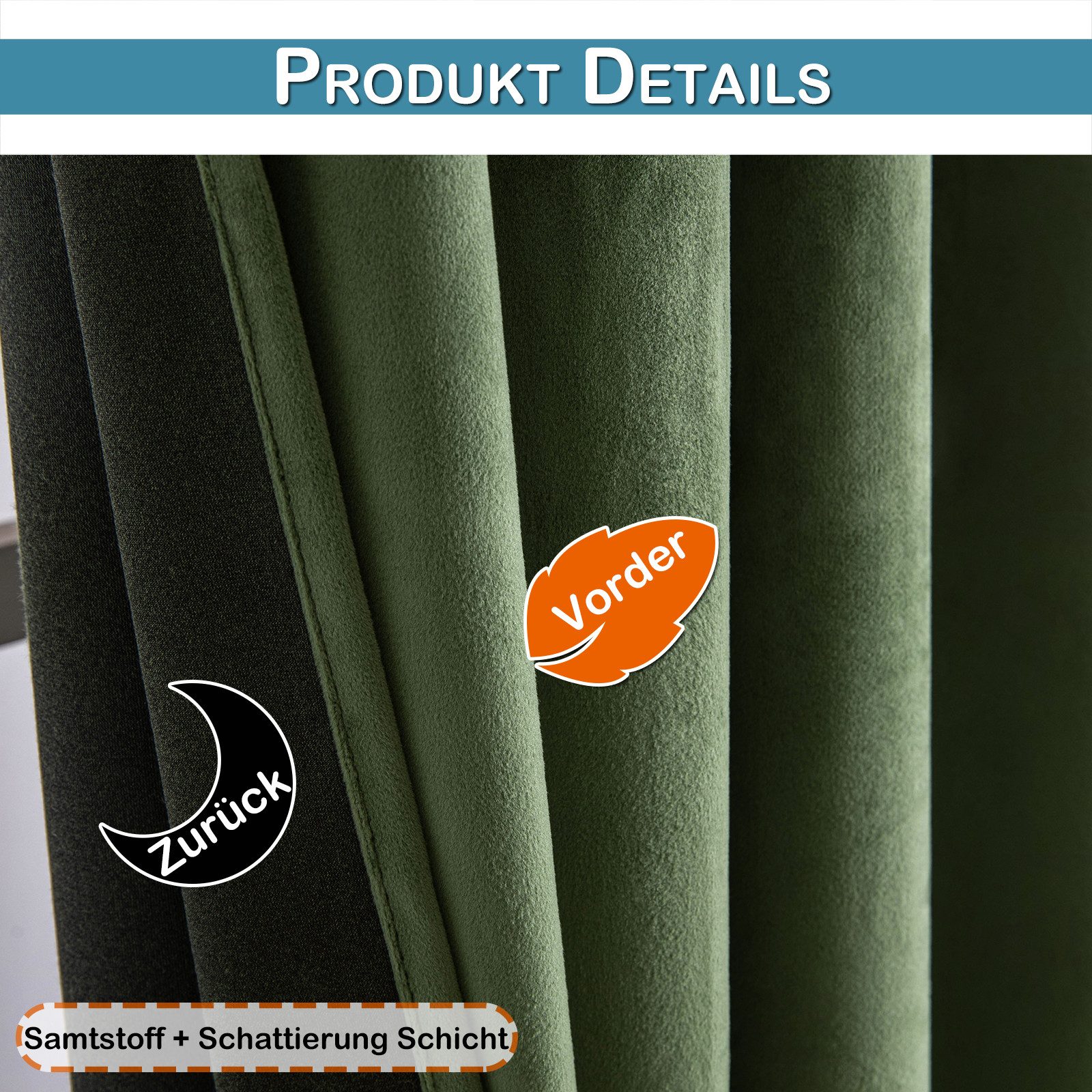 LMaxhome Verdunkelungsvorhang Blickdicht Samt Velvet Vorhang Gardinen Therm günstig online kaufen