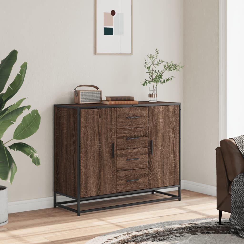 vidaXL Sideboard Sideboard Braun Eichen-Optik 92x35x76 günstig online kaufen
