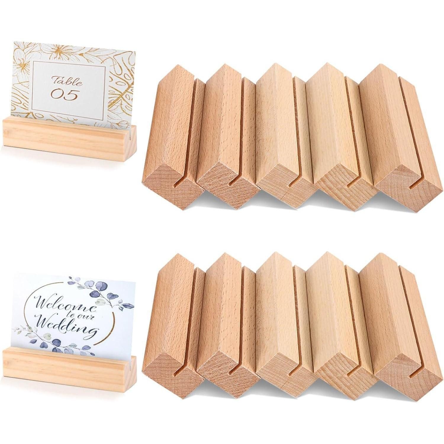 LuxusKollektion Tischkartenhalter Tischkartenhalter Holz Fotohalter Hochzeit Geburtstag 20