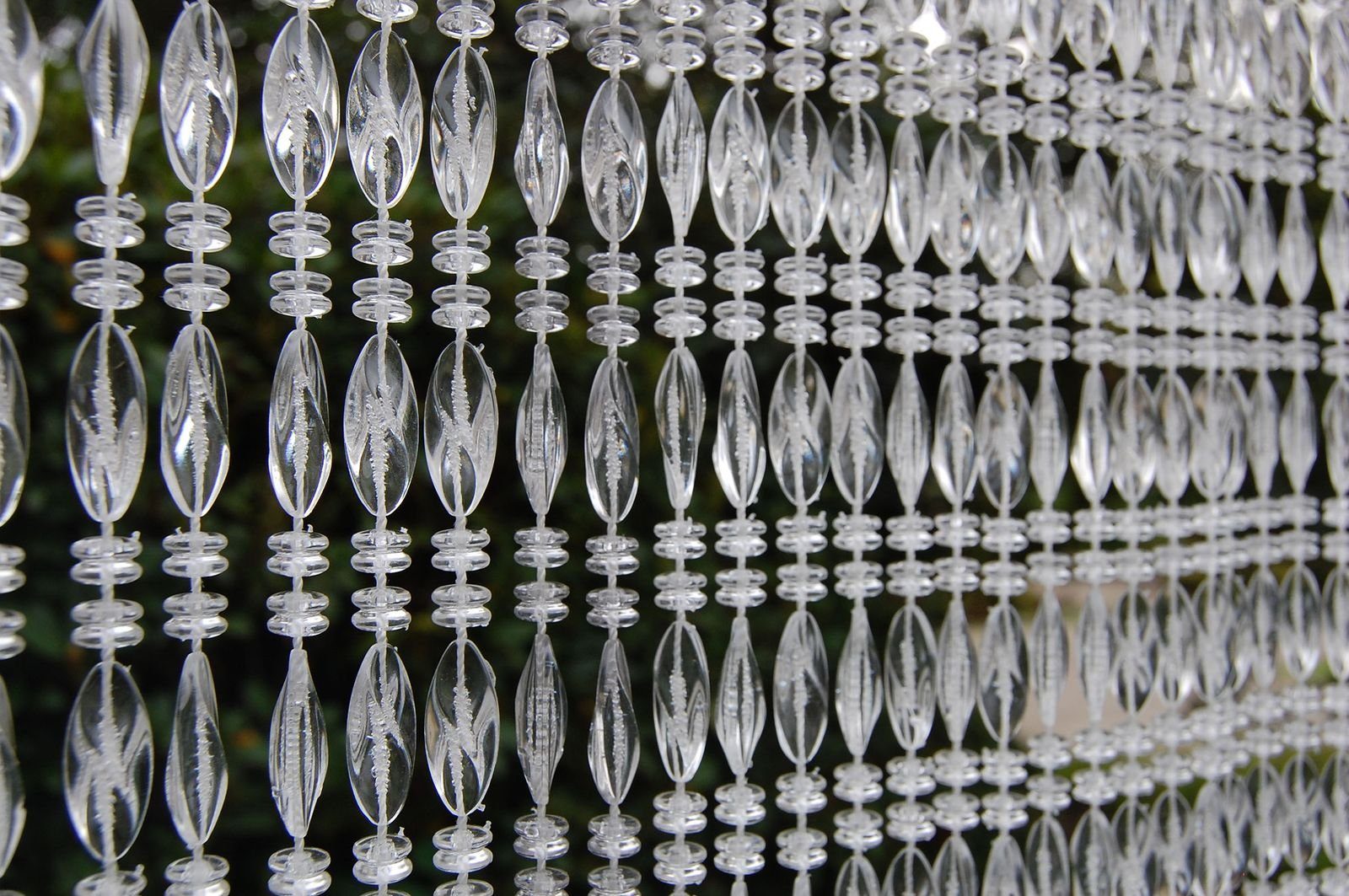 Perlenvorhang 2 Polypropylen kürzbar 210 - und 90 x La La Tenda Hakenaufhängung, transparent, transparent, Länge Tenda, individuell cm, ELBA Breite Türvorhang