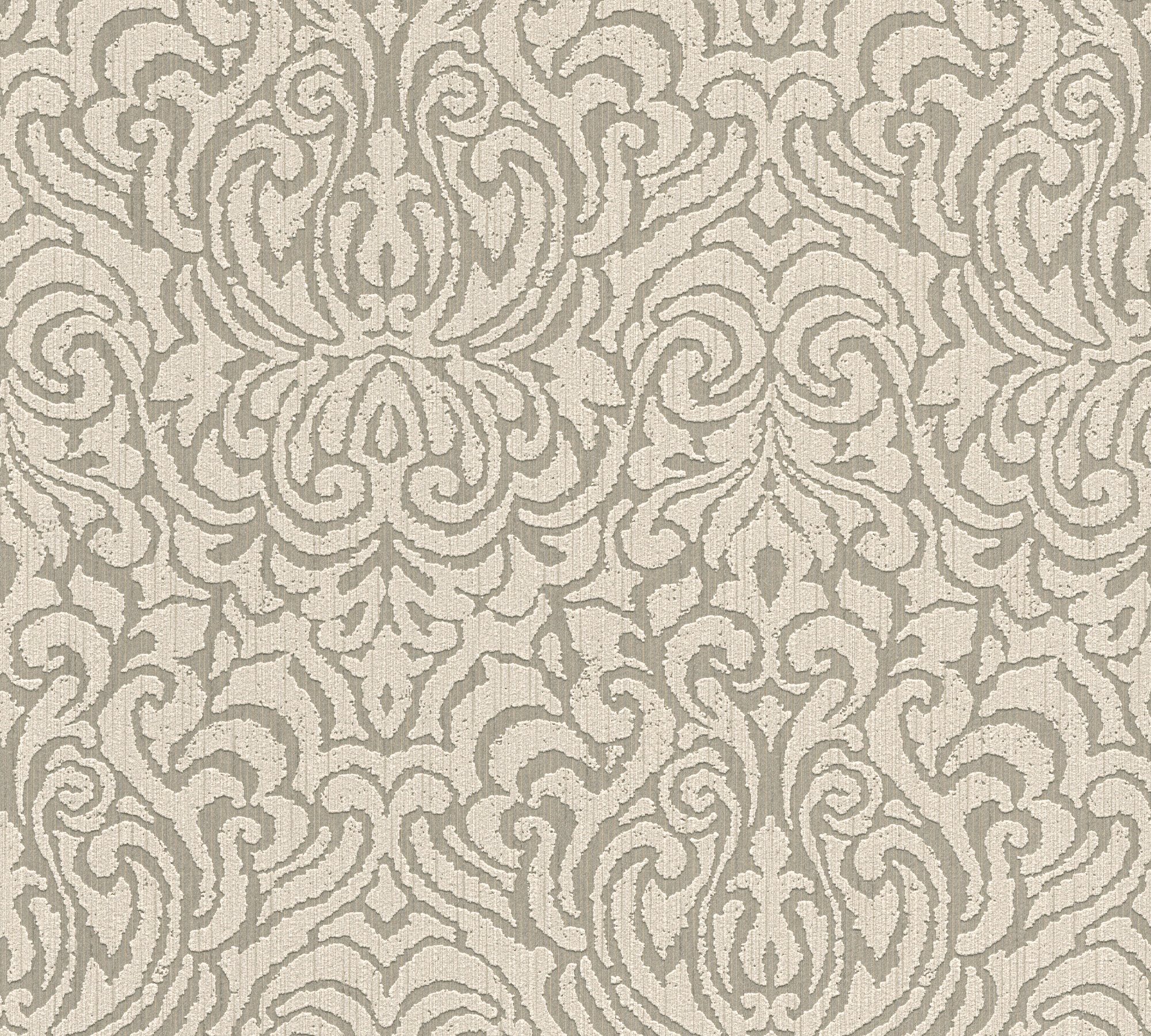 Architects Paper Textiltapete Tessuto, samtig, Barock, gemustert, ornamental, Tapete Barock Tapeten Wohnzimmer Schlafzimmer Küche modern Flur Design