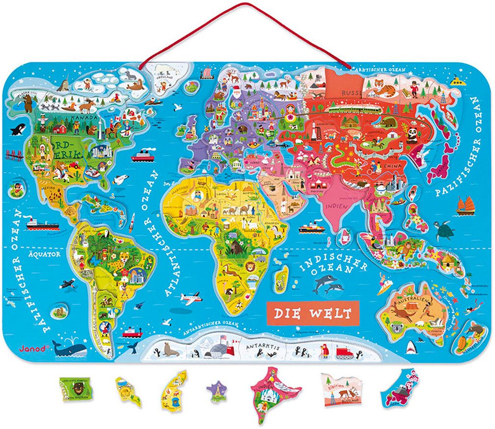 Janod Puzzle Die Welt, 92 Puzzleteile günstig online kaufen