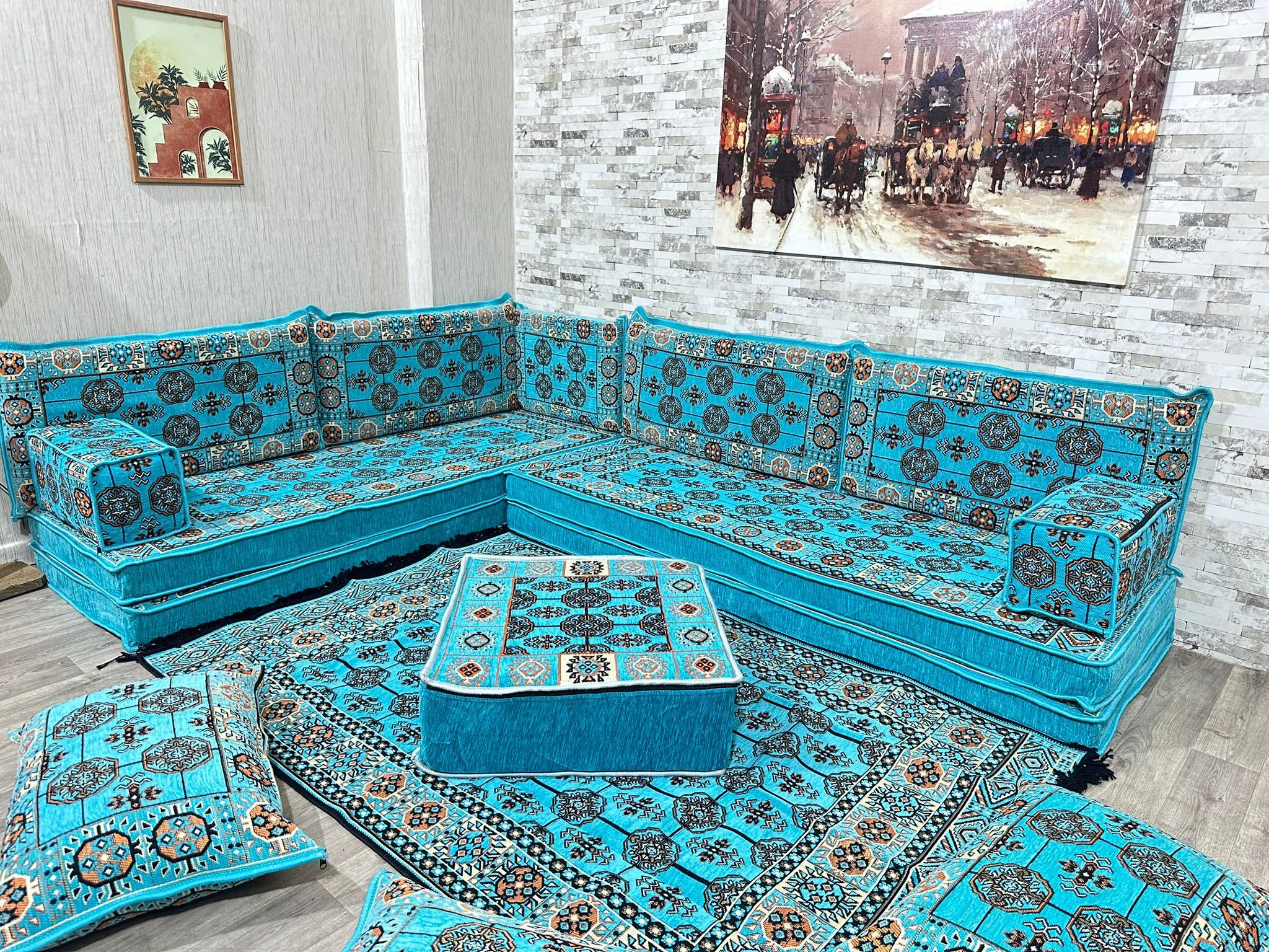 Sofa Orientalisches Sofa, Sitzkissen, Sark Kösesi, Kelim, Arabisches Sofa