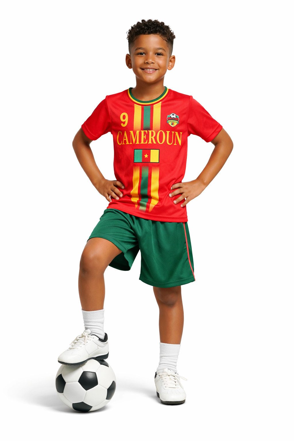 Fashion Boy Fußballtrikot Fussball Fan Set Kamerun CAMEROUN Trikot + Shorts, JS298e (Set)