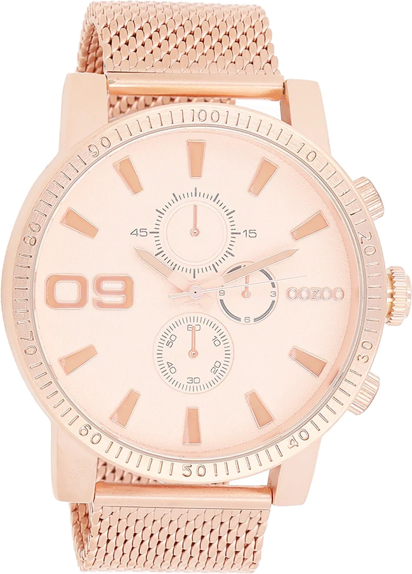 Quarzuhr Oozoo Herren Armbanduhr rosegold Analog