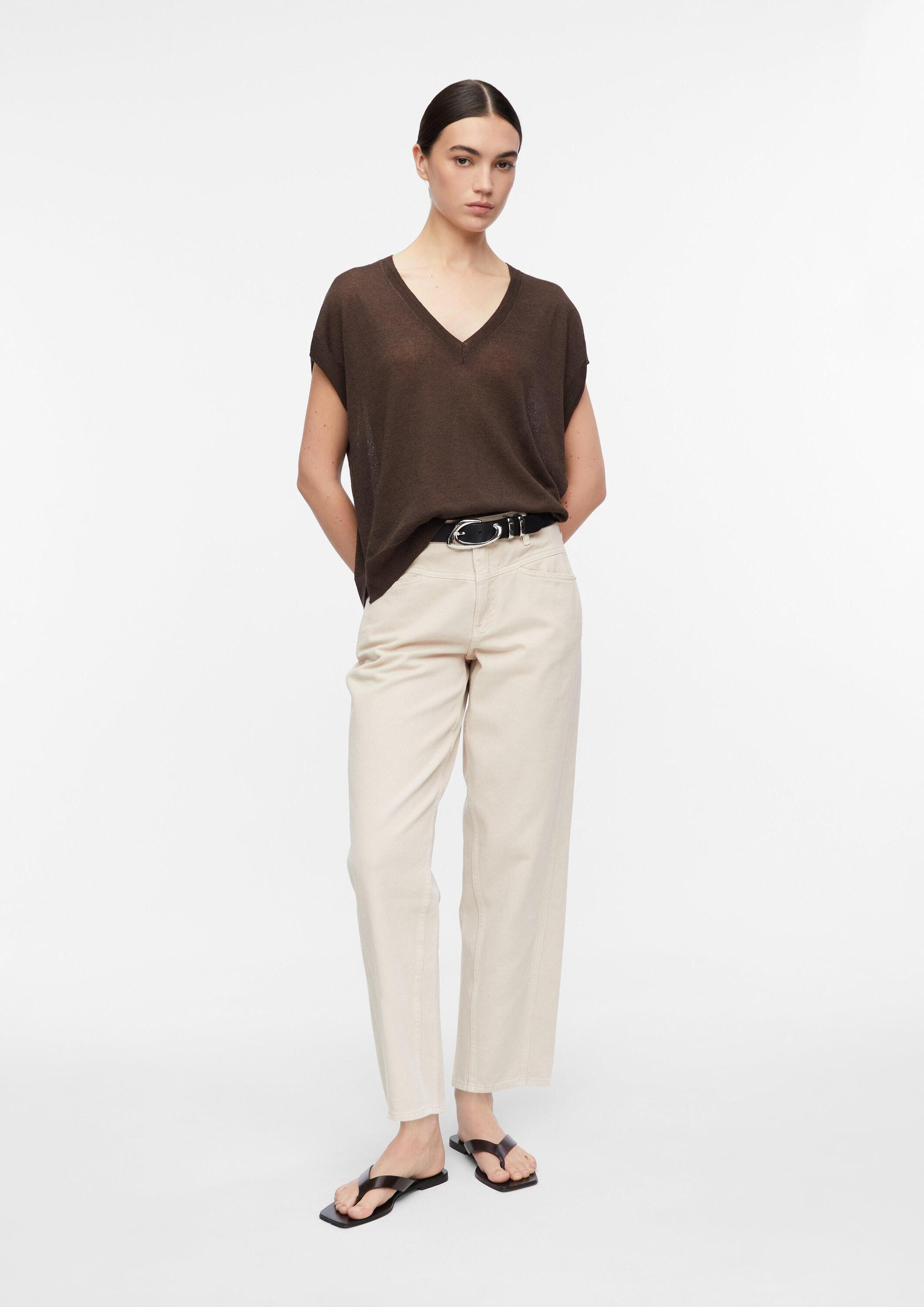comma Weite Jeans Jeans-Hose Barrel Jeans in Coloured Denim