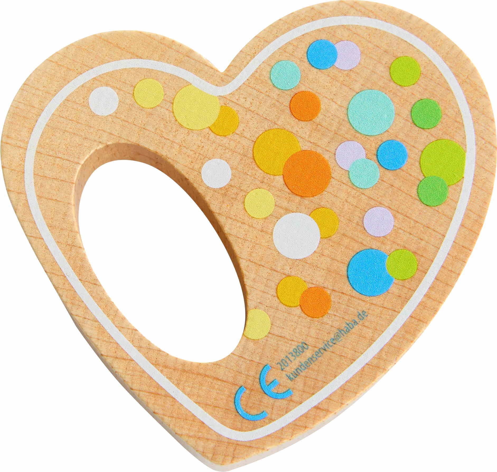 Haba Rassel Babywelt Rasselgreifling Herz 2013800001