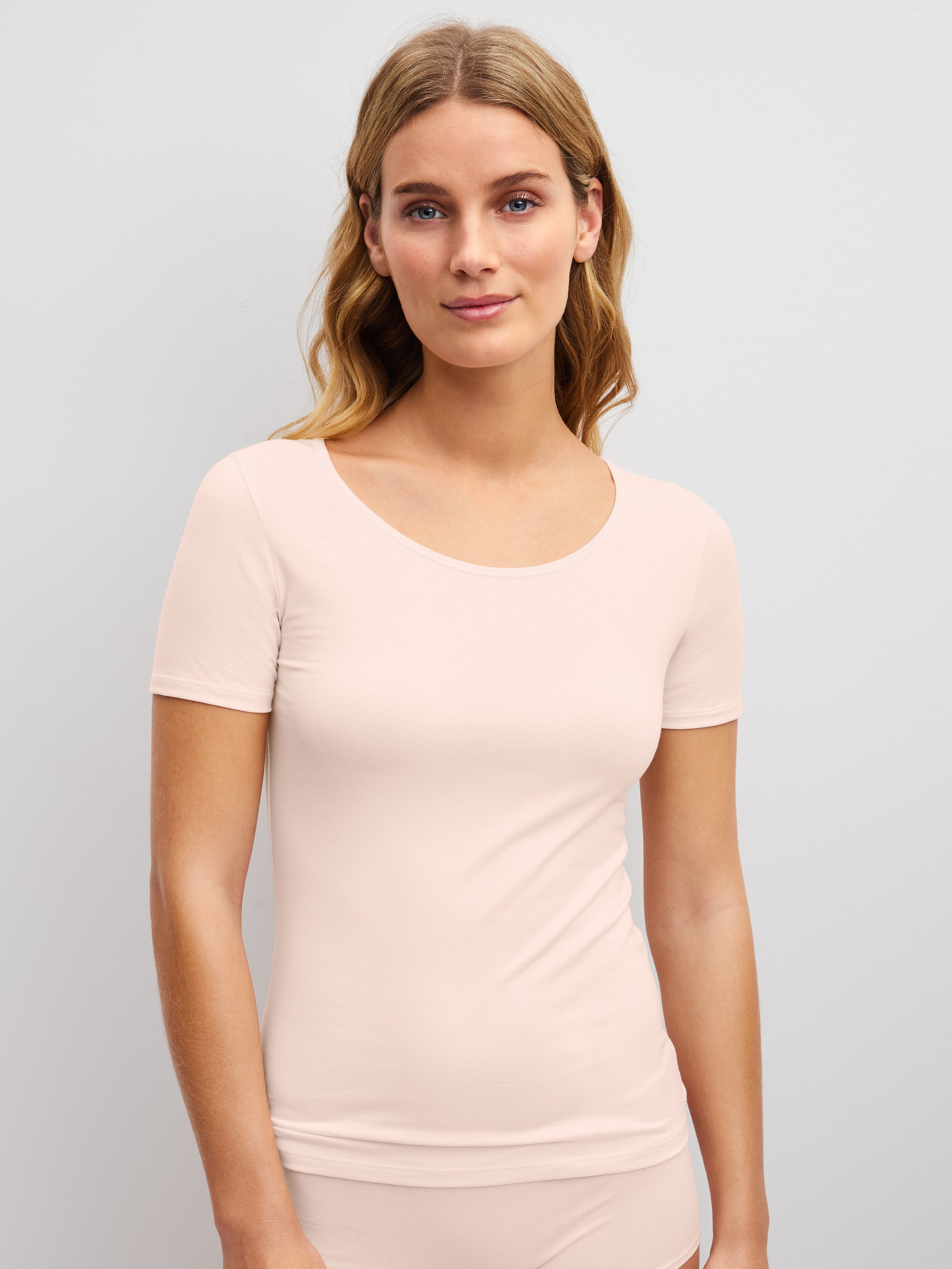 CALIDA Unterziehshirt Natural Comfort mit Rundhals und reduzierter Pillingbildung