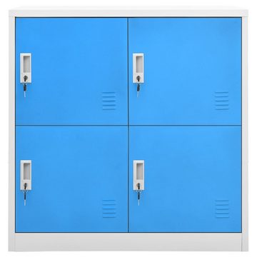 vidaXL Aktenschrank Schließfachschränke 2 Stk Hellgrau und Blau 90x45x92,5cm Stahl