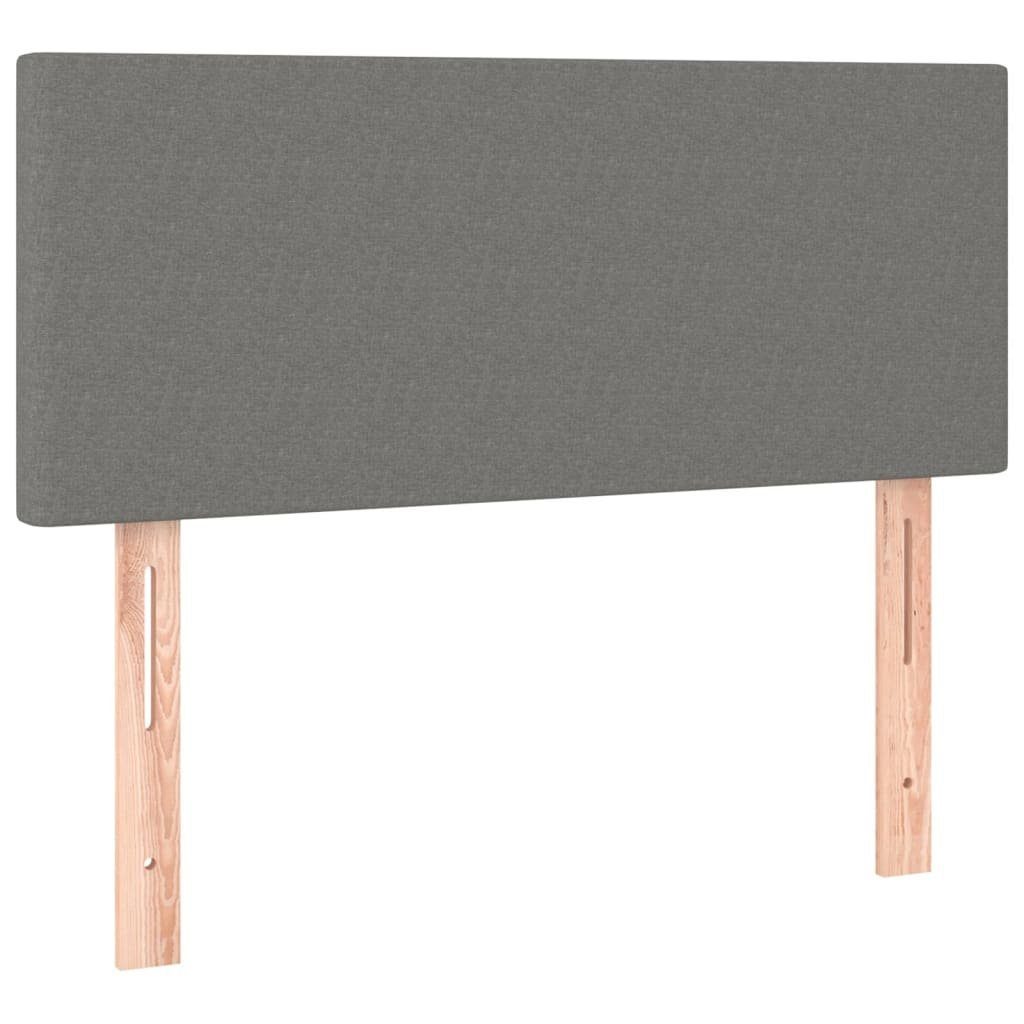 vidaXL Bett Kopfteil Dunkelgrau 100x5x78/88 cm Stoff (1-tlg)