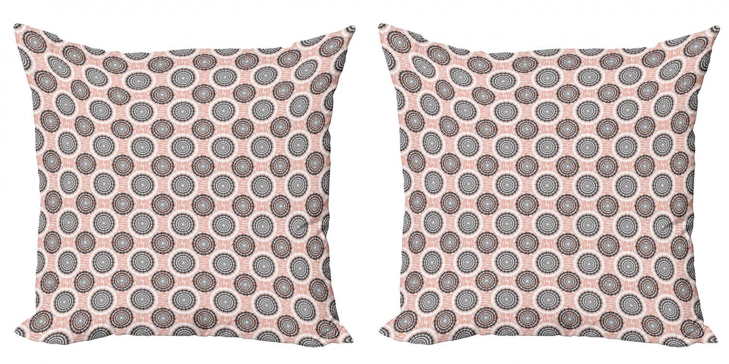 Digitaldruck, Kissenbezüge Pfirsich Doppelseitiger (2 Kreise Stück), Modern Abakuhaus Accent Zusammenfassung Weiche