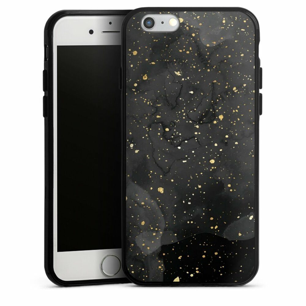 DeinDesign Handyhülle Marmor Glitzer Look Gold & Kupfer Marble Black Gold Look Print, Apple iPhone 6 Silikon Hülle Bumper Case Handy Schutzhülle