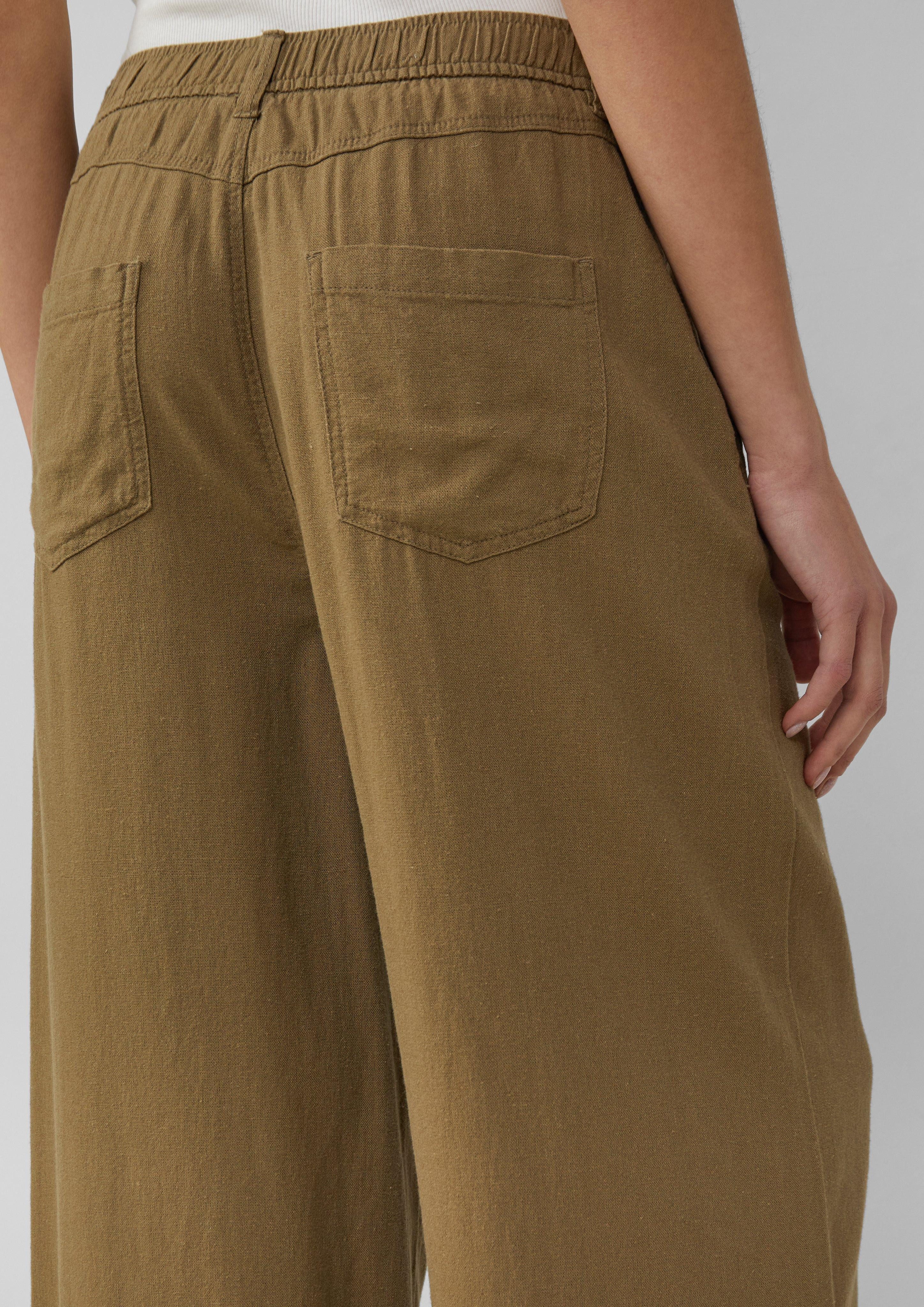 QS 7/8-Hose Culotte aus Leinenmix günstig online kaufen