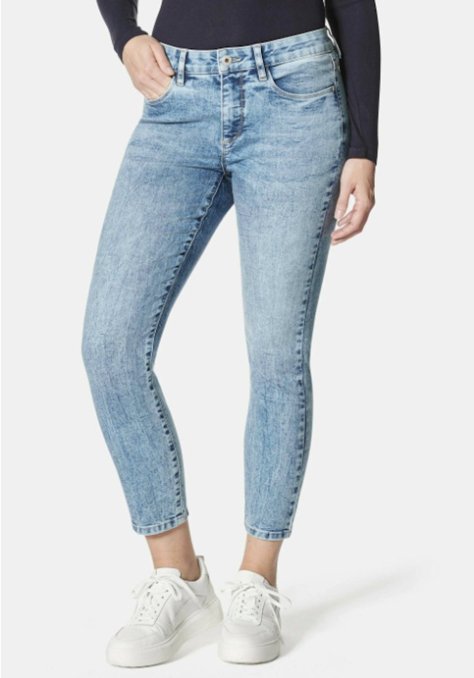 Slim-fit-Jeans Florenz Damen Stretch Jeans -Slim Fit- Bleached Blue
