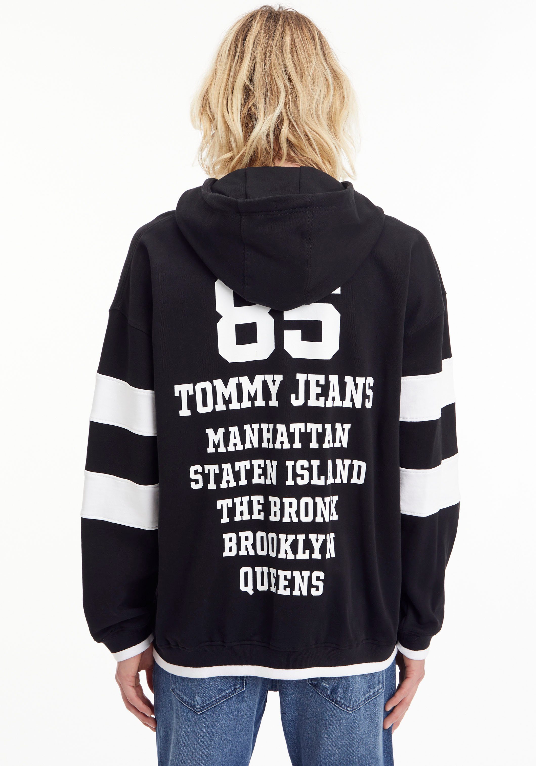OVZ Jeans 85 TJM Tommy HOODIE Logodruck COLLEGE Kapuzensweatshirt mit Black