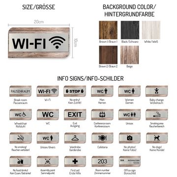 Kreative Feder Hinweisschild "Toilette Herren" - modernes Business-Schild aus Holz und Alu, für Innenräume; ideal für Büro, Schule, Universität