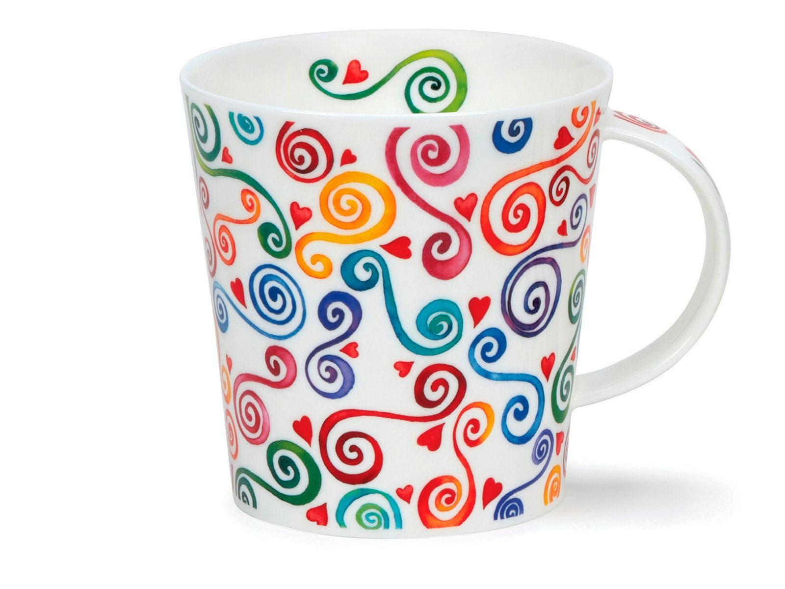 Dunoon Tasse Becher Cairngorm Twirl 0,48l Fine Bone China Porzellan Tasse bunt, Porzellan, Spülmaschinengeeignet