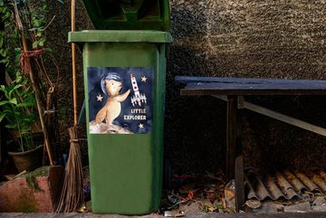 MuchoWow Wandsticker Kleiner Entdecker' - Fuchs - Sprichwörter - Zitate - Junge - Mädchen - (1 St), Mülleimer-aufkleber, Mülltonne, Sticker, Container, Abfalbehälter
