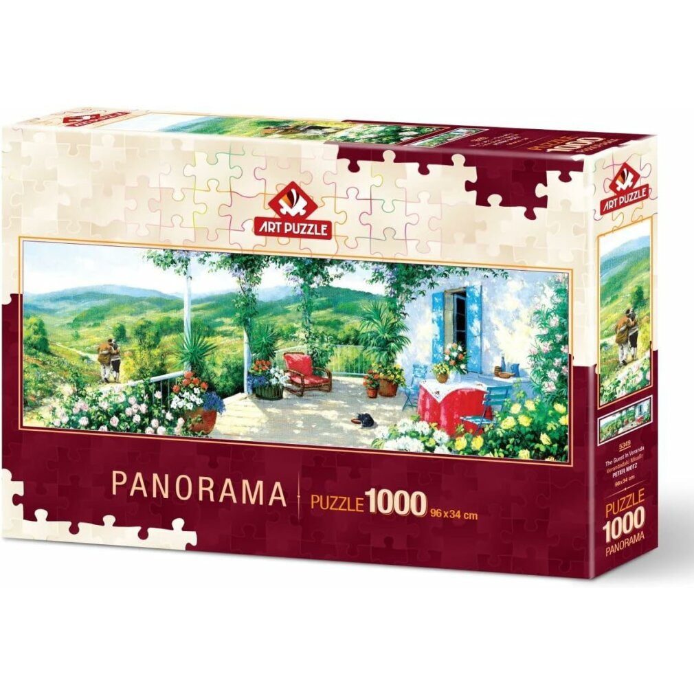 ART PUZZLE Puzzle Panoramapuzzle Gast auf der Veranda 1000 Teile, Puzzleteile