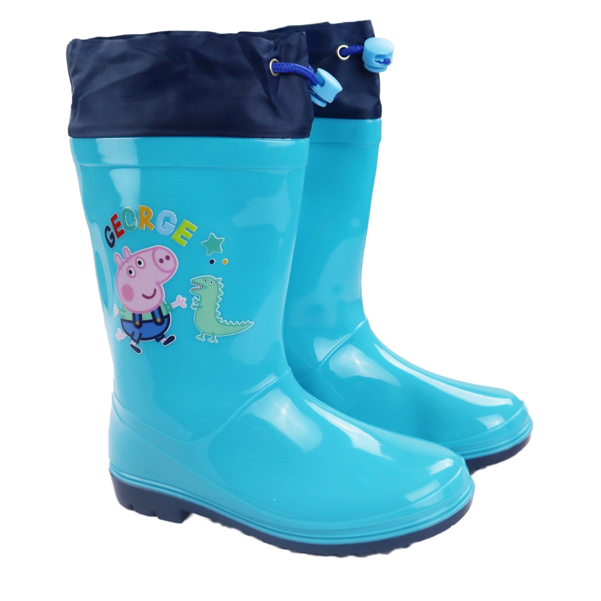 Peppa Pig Peppa Wutz George Dino Kinder Stiefel Regenstiefel Gr. 23-32 Gummistiefel Gr. 23 bis 32