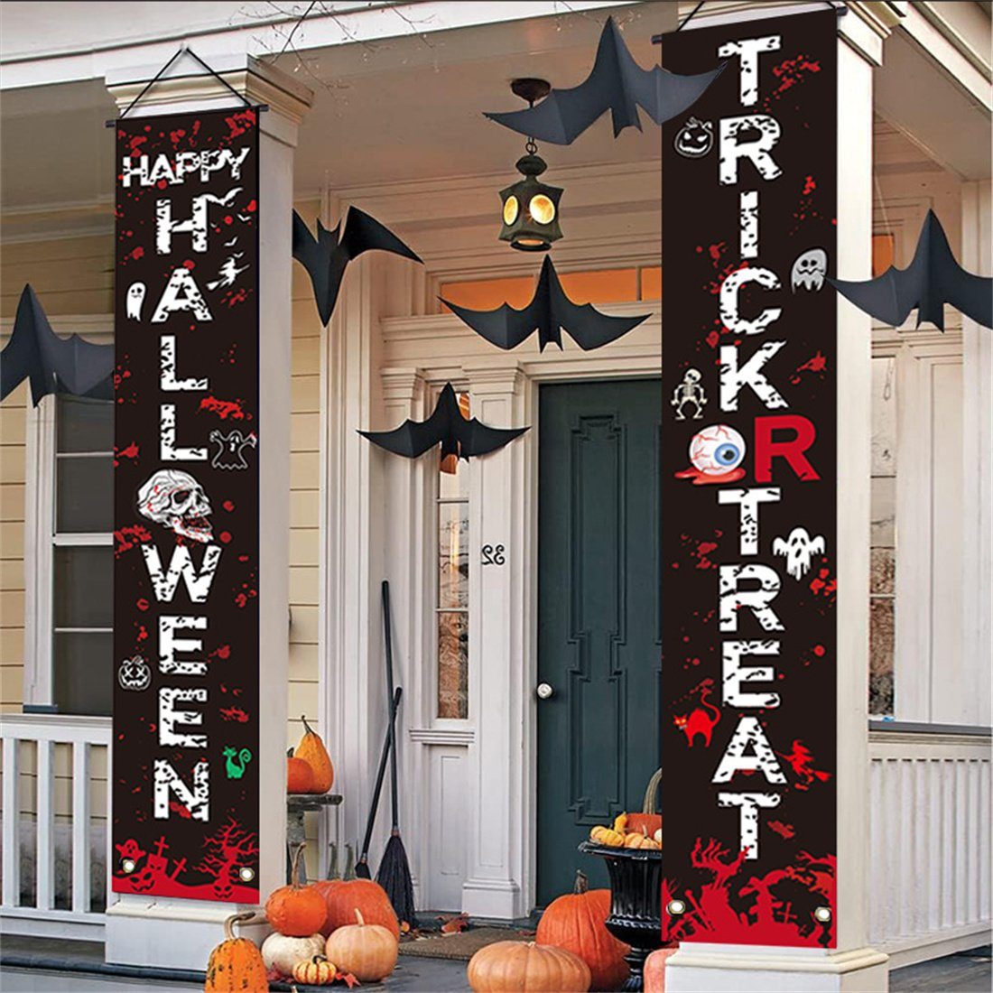 DÖRÖY Dekoobjekt Hanging Türvorhänge Party Scary Flags, Holiday Halloween Dekoration