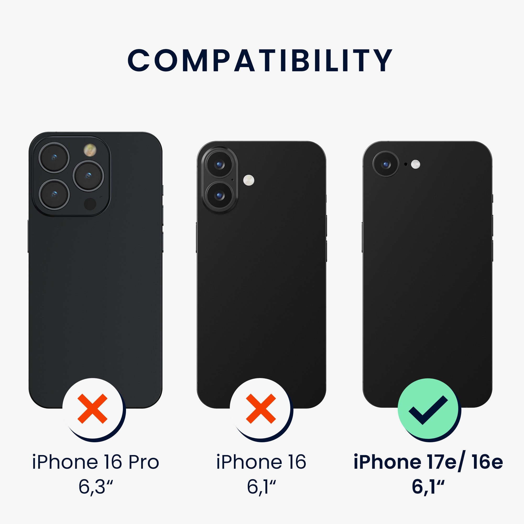 kwmobile Smartphone-Hülle Handyhülle für Apple iPhone 17e / iPhone 16e Hülle, Hülle Silikon gummiert - Handyhülle - Handy Case in Creme