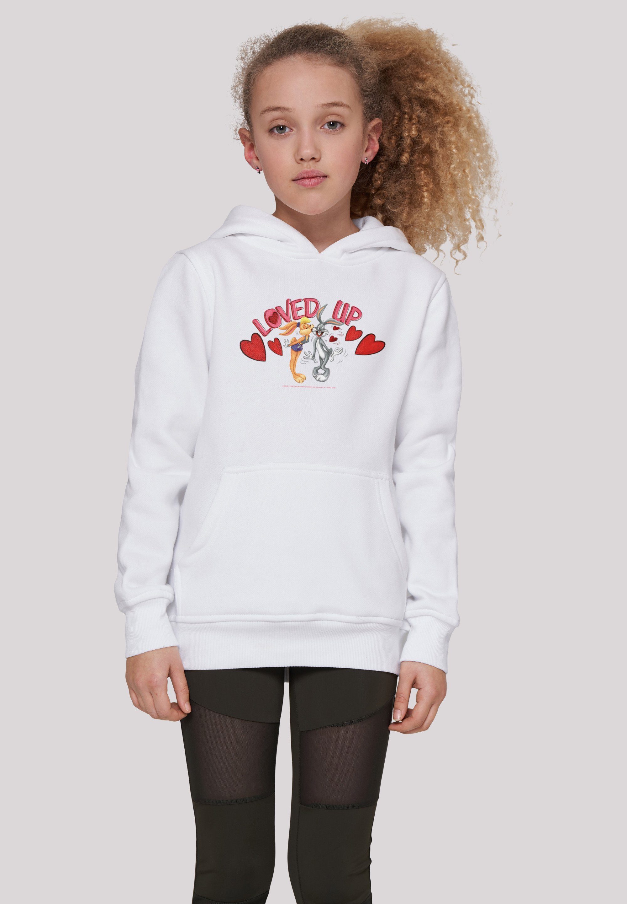 F4NT4STIC Kapuzenpullover Looney Tunes Bugs Bunny And Lola Valentine's Day Loved Up Print weiß