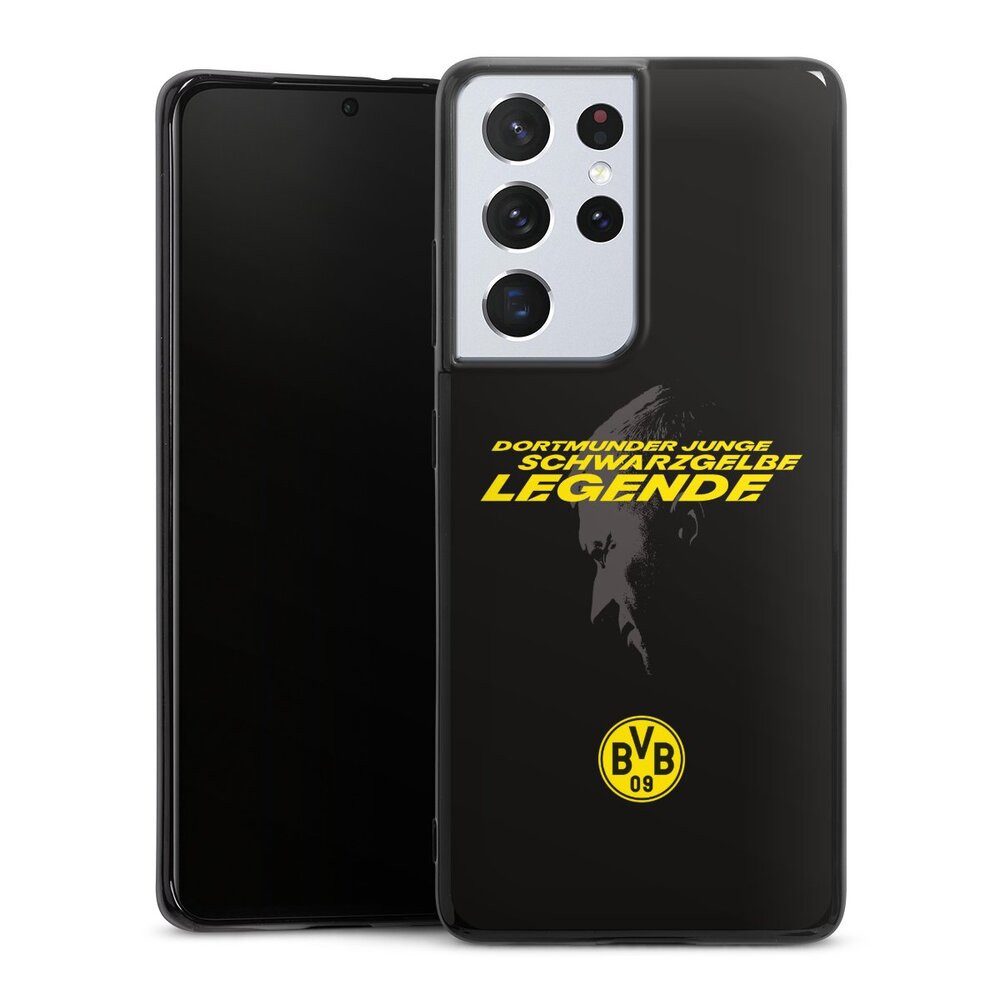 DeinDesign Handyhülle Marco Reus Borussia Dortmund BVB Danke Marco Schwarzgelbe Legende, Samsung Galaxy S21 Ultra 5G Silikon Hülle Bumper Case Smartphone Cover