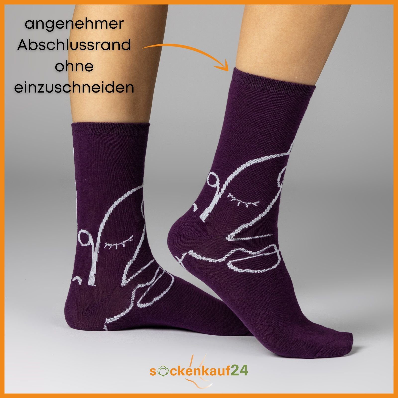 35-38) WP Basicsocken Herzen Socken Baumwolle sockenkauf24 Streifen Maritim Damen Mehrfarbig Punkte (34909, 10 Paar