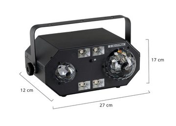 Showlite Discolicht MEL-4 Multi-Effect-Light, LED fest integriert, Farbwechsler, integriertes Mikrofon für Musiksteuerung