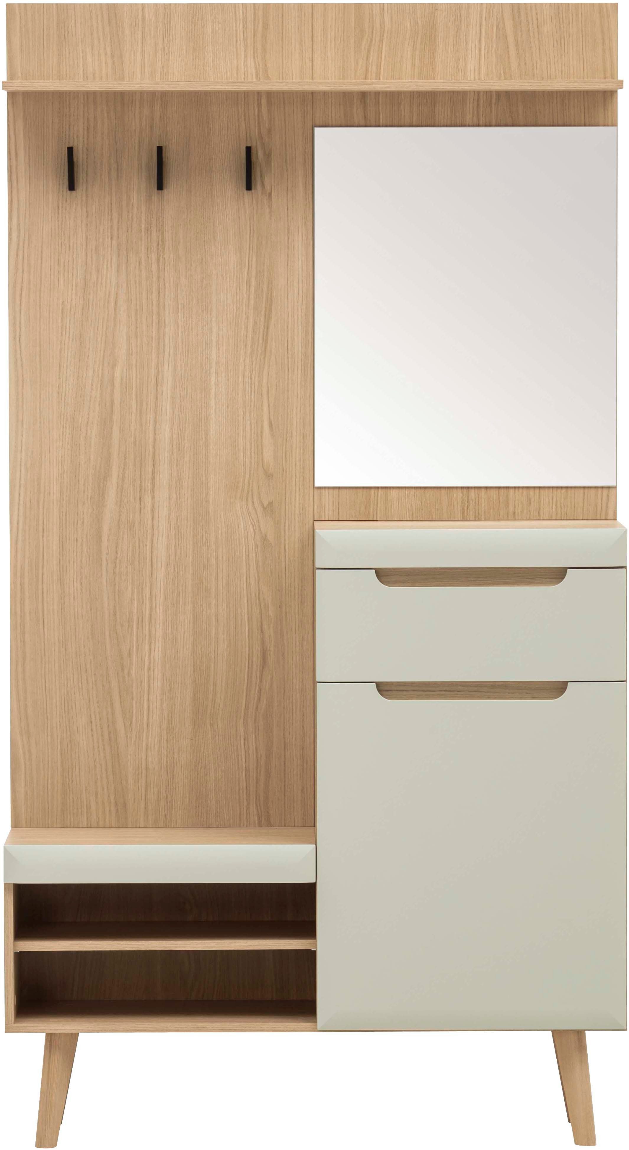 Home affaire Kompaktgarderobe "Torge, Garderobe mit Stauraum, Garderobensch günstig online kaufen