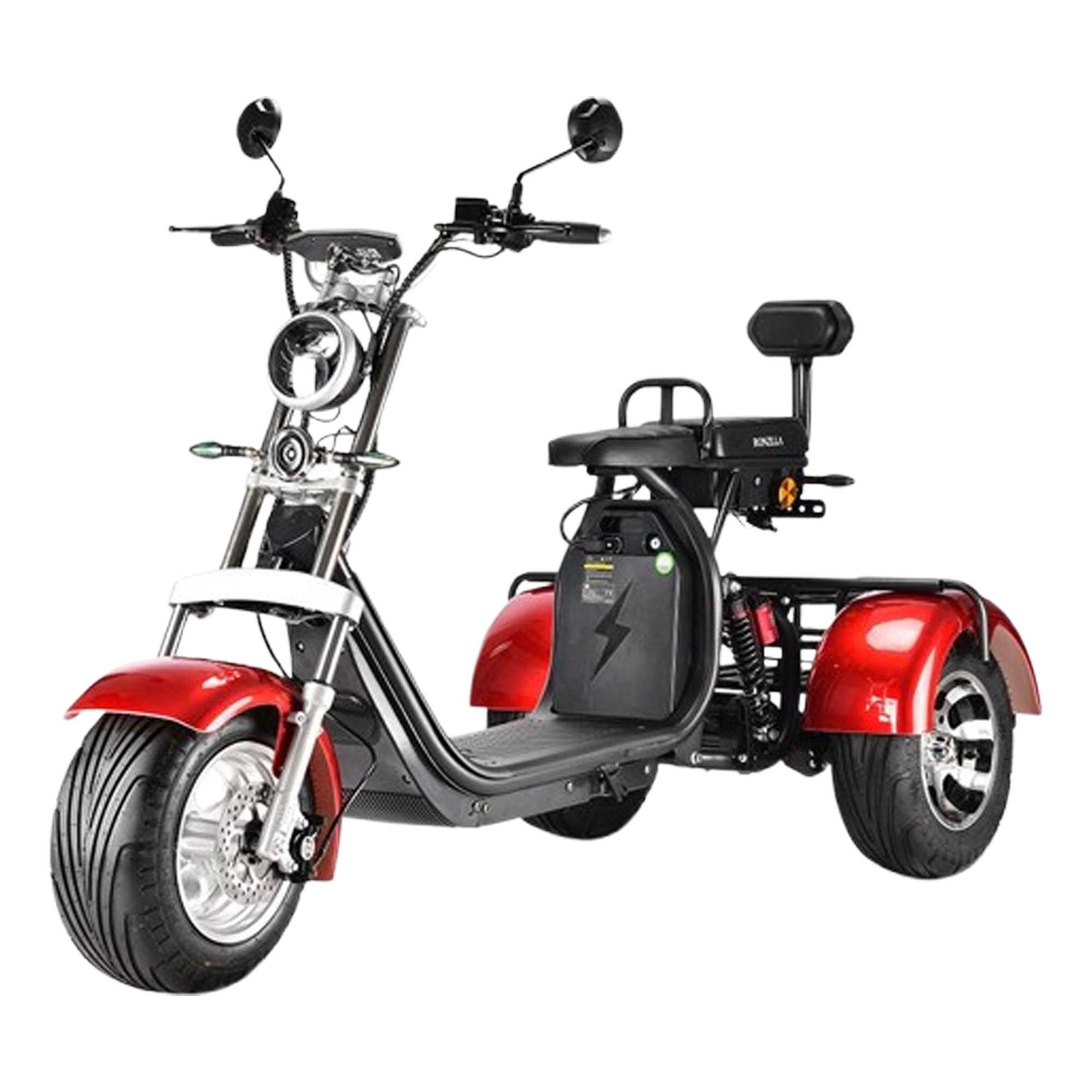 Urban Hopper E-Motorroller Urban Hopper Chopper Trike CP3 Elektro-Dreirad E-Roller, 2000 W, 25 km/h, Lithium-Ionen Akku 30-270 km Reichweite 3 Gänge + Rückwärts