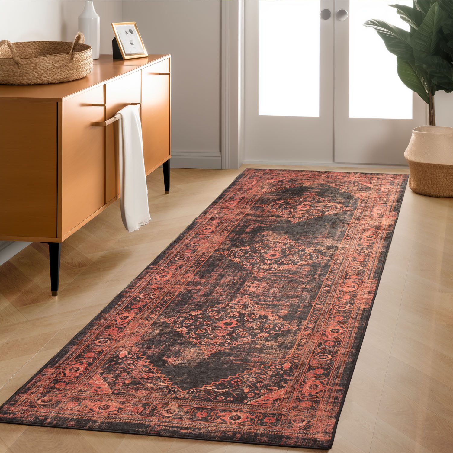 SIMPEX24 Designteppich Orientalisch Design, Läufer, Höhe: 7 mm, Waschbarer günstig online kaufen