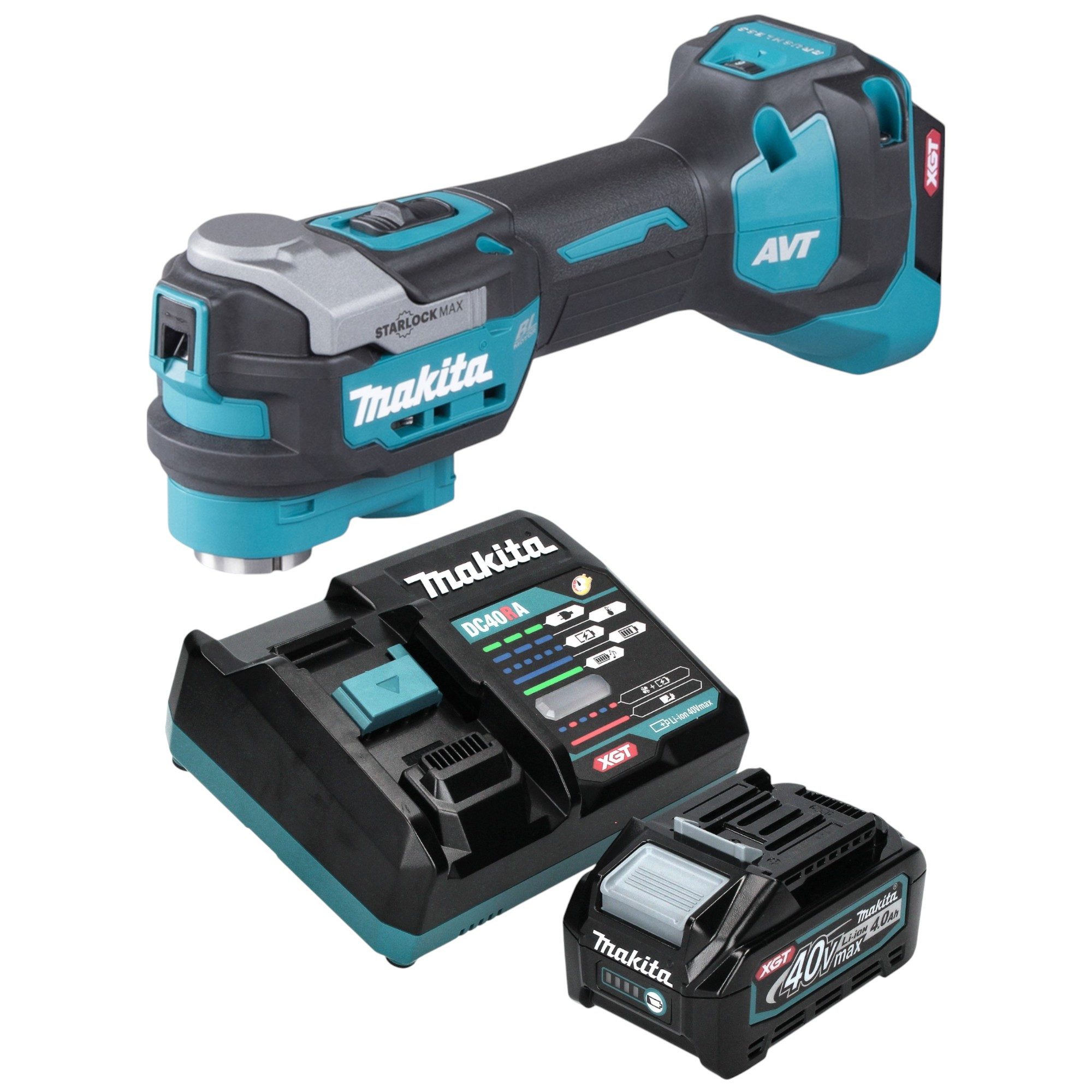Makita Akku-Multifunktionswerkzeug TM 001 GM101 40 V max. Starlock Max + 1x Akku 4,0 Ah + Ladegerät